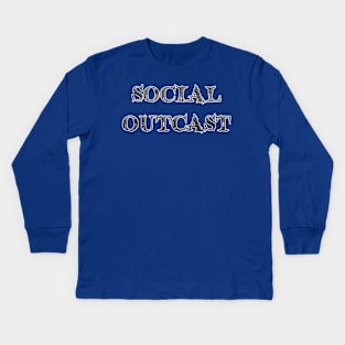 Social Outcast Reject Misfit Grunge Distressed Print Kids Long Sleeve T-Shirt